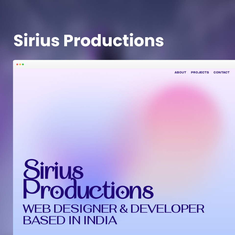 sirius productions homepage